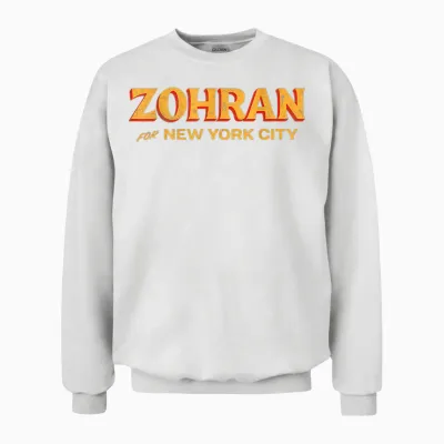 Zohran Mamdani Unisex Sweatshirt - White