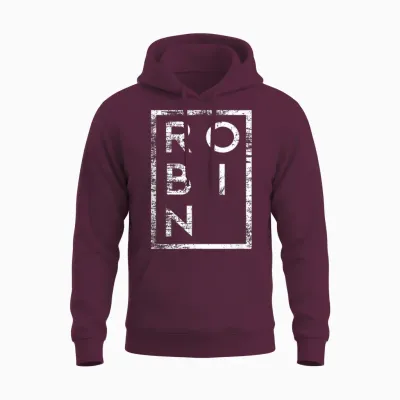 Robin Minimalismus Unisex Hoodie - Maroon