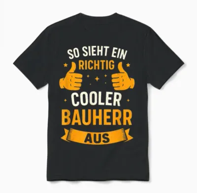 So Sieht Ein Richtig Cooler Bauherr Aus Unisex T-Shirt - Black