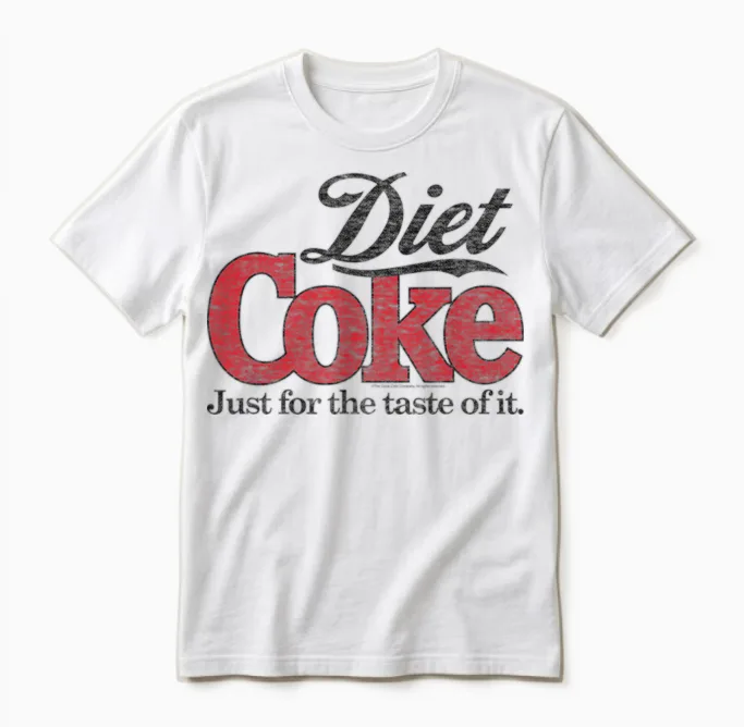 Coca-Cola - Diet Coke Retro Logo Unisex T-Shirt in White