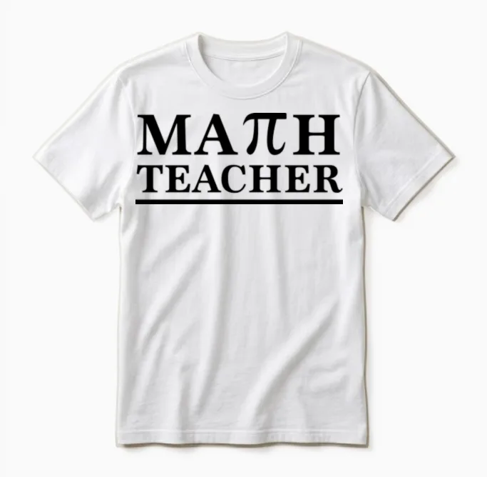 Math Teacher Pi - Teachers Unisex T-Shirt in White
