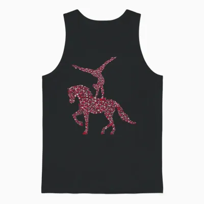 Voltigieren Volti Horse Girls' Rider Women's T-Shirt, White Unisex Tank Top - Black