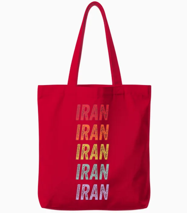 Iran Tote Bags in Red
