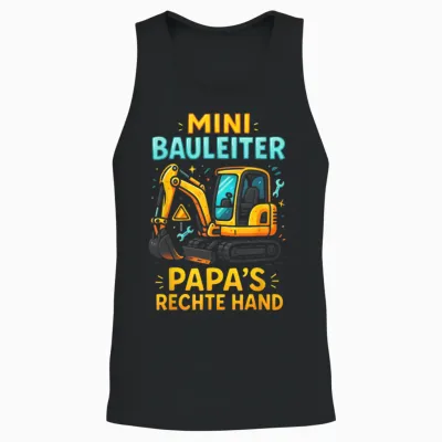 Mini Bauleiter Papa's Right Hand Unisex Tank Top - Black