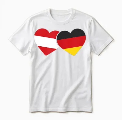 österreich Flagge Deutsche Flagge österreich Deutschland Unisex T-Shirt - White
