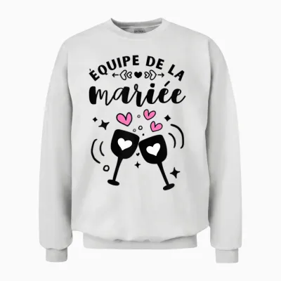 Women's Bride Team Woman Future Bride Evjf T-Shirt, White, Female X-Small Unisex Sweatshirt - White