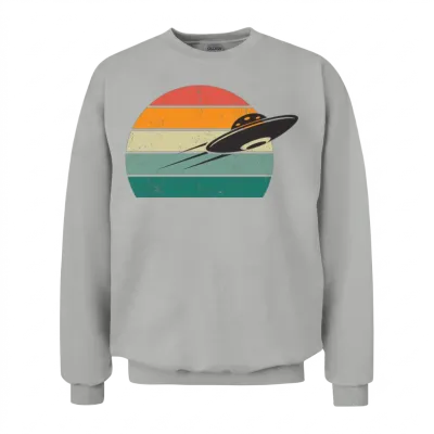 Retro Ufo Unisex Sweatshirt - Ash