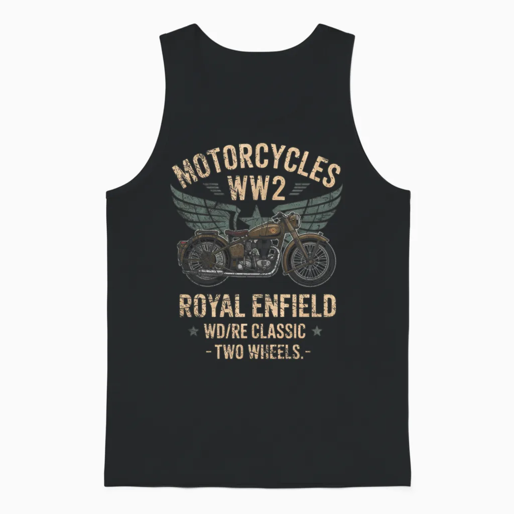 Royal Enfield Wd/re Classic Motorrad Ww2 Langarmshirt Unisex Tank Top in Black