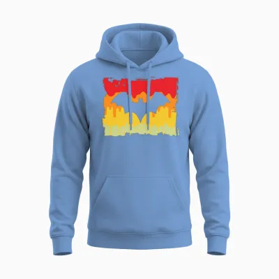Bat Retro Unisex Hoodie - Carolina Blue