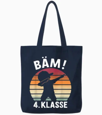 Bäm 4. Klasse 4 Vierte Klasse 2026 Tote Bags - Navy