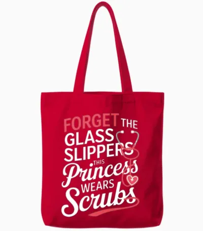 Funny Nurse Tote Bags - Red