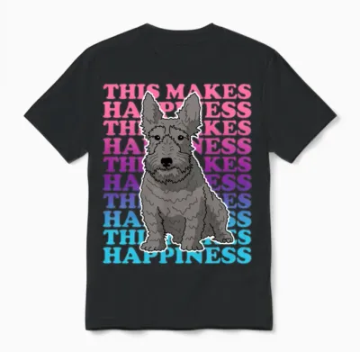 Scottish Terrier Dogs Dog Owner Unisex T-Shirt - Black