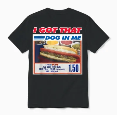 Retro Vintage I Got That Dog in Me Funny Hotdog Men Women Unisex T-Shirt - Black