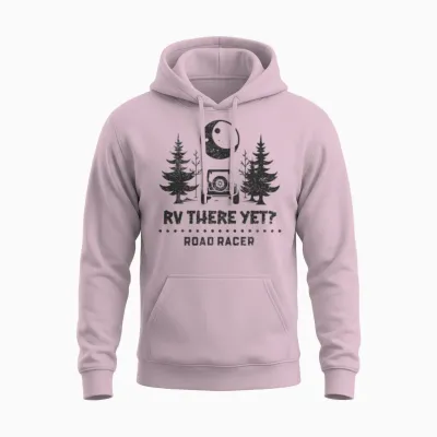 Rv There Yet? Camper Van Rv Unisex Hoodie - Light Pink