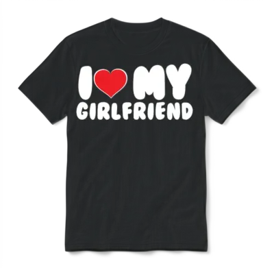 I Love My Girlfriend I Heart My Girlfriend Gf Unisex T-Shirt - Black