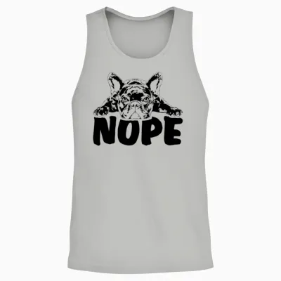 French Bulldog Dog Nope Dog Quote Unisex Tank Top - Ash