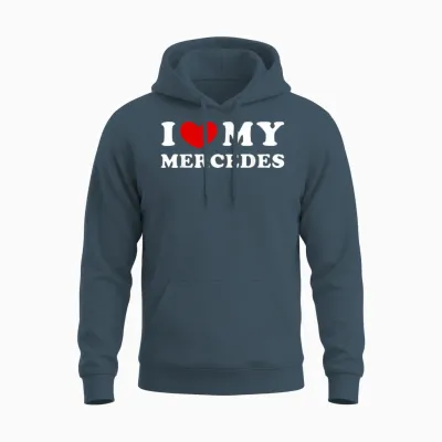 I Love My Mercedes, I Love My Mercedes T-Shirt, Black Unisex Hoodie - Dark Heather