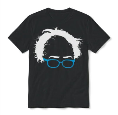 Bernie Sanders Hair Unisex T-Shirt - Black
