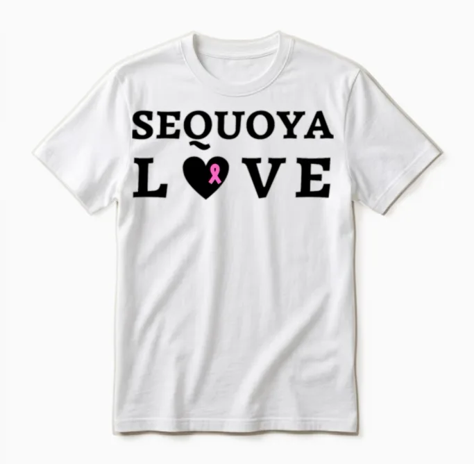 Wilkinsi Designs Sequoya Love No Initial Unisex T-Shirt in White