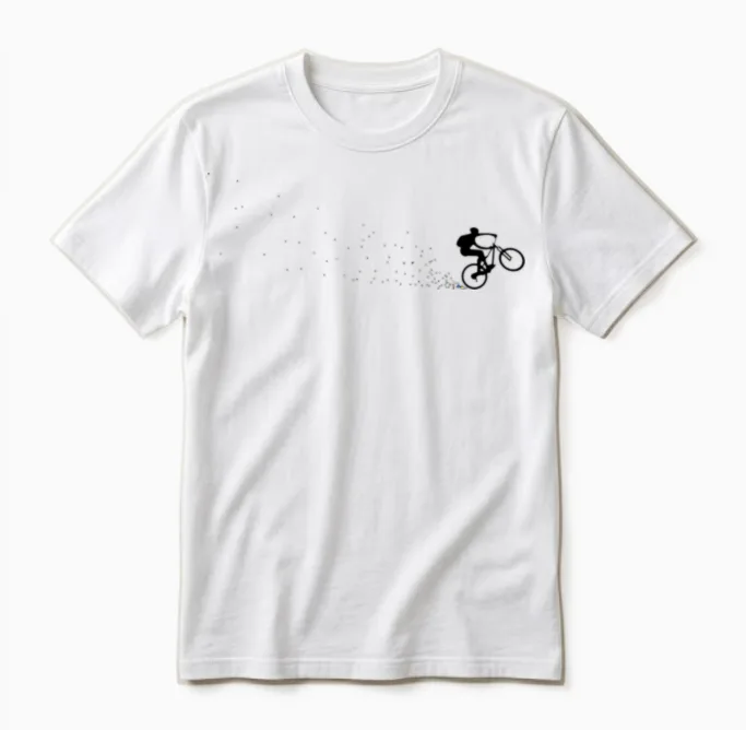 Mountain Bike Biking Cycling Unisex T-Shirt in White