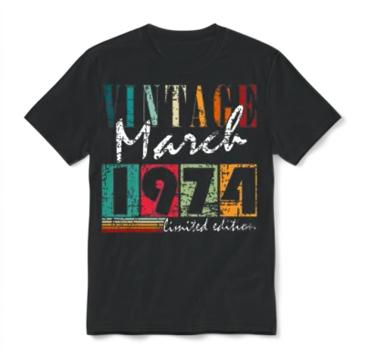 March 1974 Jubilee 1974 Legends March Unisex T-Shirt - Black