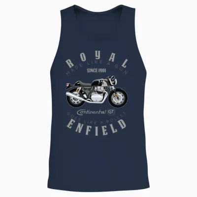 Royal Enfield Continental Gt Designs by Fashion Th Unisex Tank Top - Navy