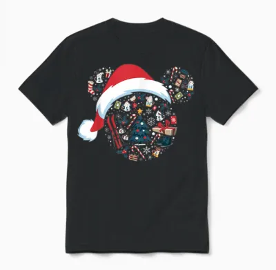 Disney Mickey Mouse Icon Winter Lodge Unisex T-Shirt - Black