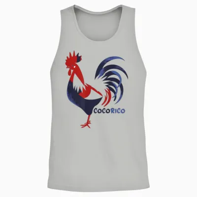 Cocorico Coq Symbol French Patriot Pride France Unisex Tank Top - Ash