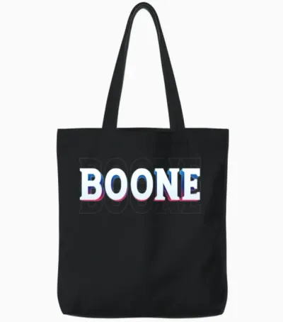 Retro - Boone Tote Bags - Black