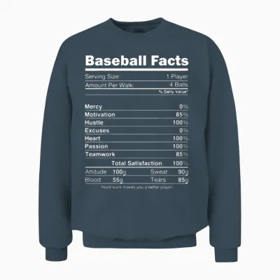 Baseball Facts Unisex Sweatshirt - Dark Heather