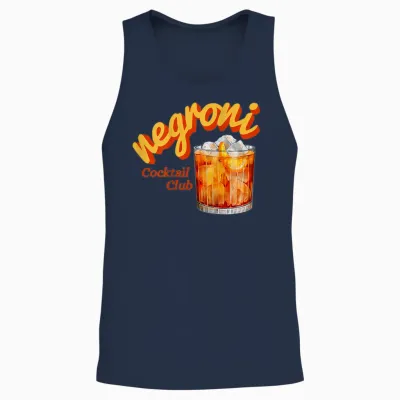 Cocktail Club Graphic Ni Unisex Tank Top - Navy
