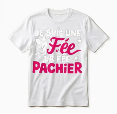 Je Suis Une Fee La Fee Pachier Woman Man Je Suis Une Fée T-Shirt, Black, S Unisex T-Shirt - White
