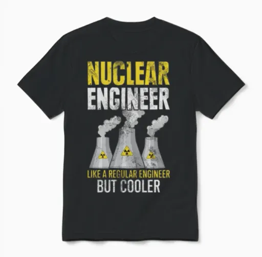 Nuclear Power Plant Engineering Unisex T-Shirt in Black