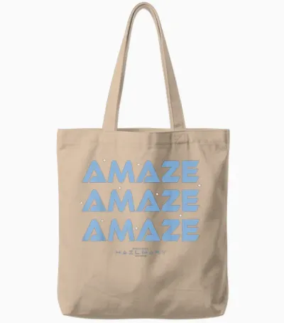 Project Hail Mary Amaze Repeat Typography Tote Bags - Natural