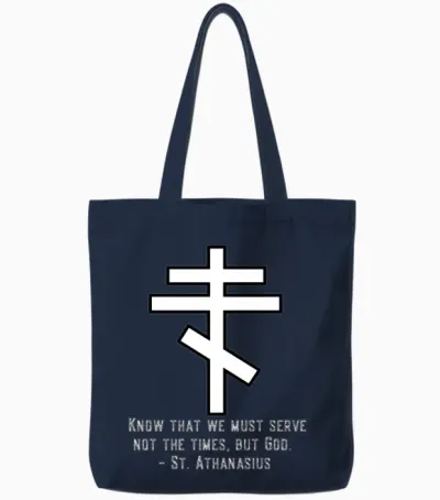 Eastern Orthodox Christian Tote Bags - Navy