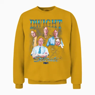 The Office Dwight Schrute Heartthrob - Officially Licensed T-Shirt, Black, S Unisex Sweatshirt - Gold