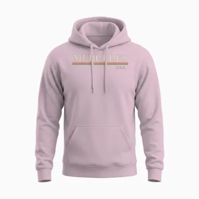 Mercedes United States T-Shirt, Black, S Unisex Hoodie - Light Pink
