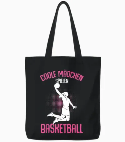 Cool Girls Playing Basketball Basketball Children's Tote Bags - Black
