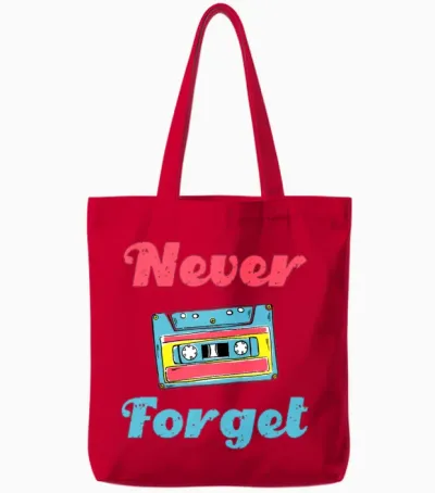 Never Forget Retro Vintage Tote Bags - Red