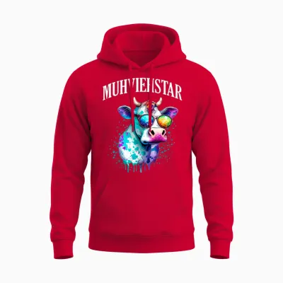 Muhviehstar Kuh Design – Lustig Für Bauern & Fans Unisex Hoodie - Red