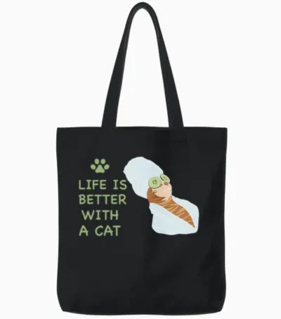 Funny Animals Tote Bags - Black