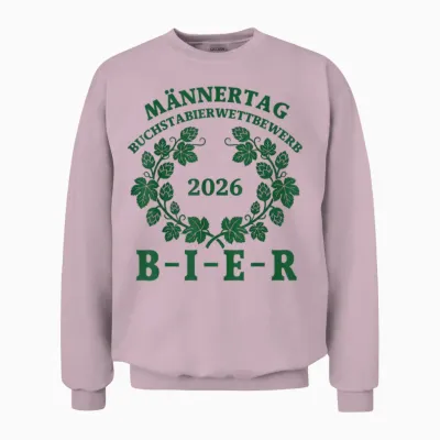 Männertag 2026 Bier Buchstabierwettbewerb – Vatertag Humor Unisex Sweatshirt - Light Pink