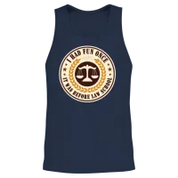 I Had Fun Once It Was Before Law School Funny Unisex Tank Top - Navy – 2