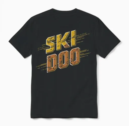 Ski Doo Vintage Snowmobiles Classic Unisex T-Shirt in Black