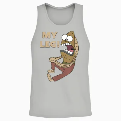 Mademark X Spongebob Squarepants - Fred the Fish - My Leg! Unisex Tank Top - Ash