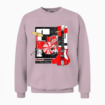 The White Stripes Band Set Unisex Sweatshirt - Light Pink