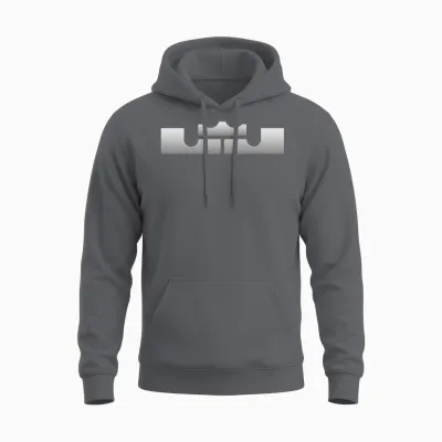 Lebron J King Logo Unisex Hoodie - Charcoal