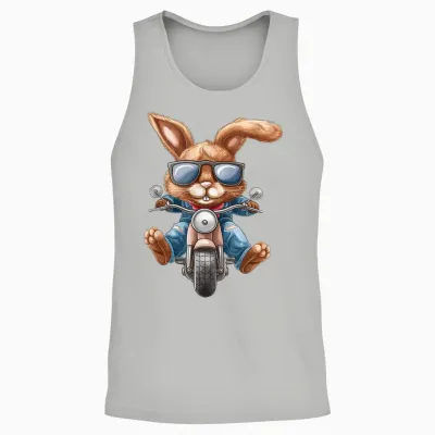 Osterhase Hase Motorrad Motorrad Biker Unisex Tank Top - Ash