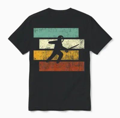 Fencing Retro Unisex T-Shirt - Black
