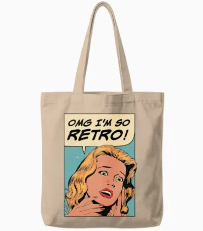So Retro Tote Bags - Natural